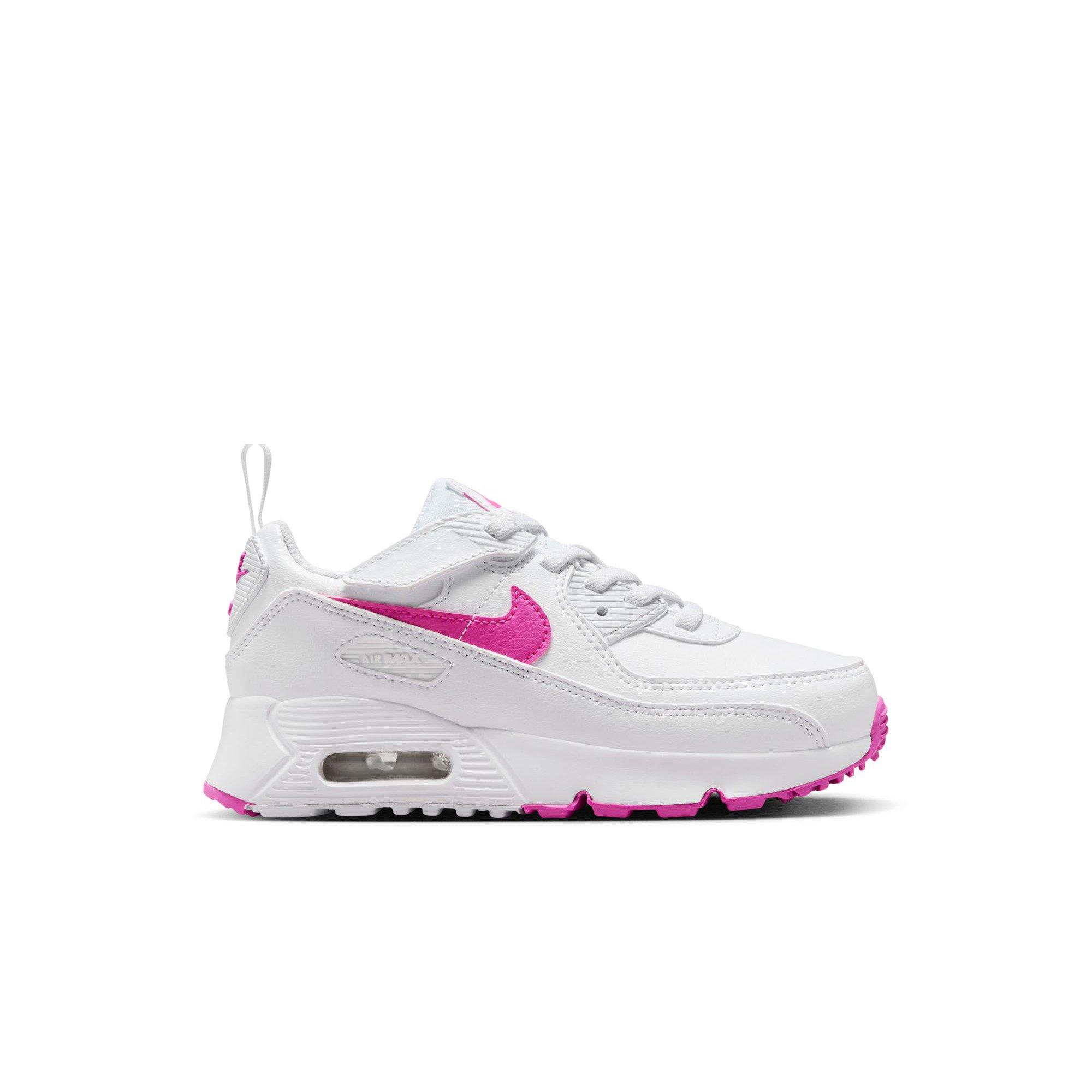 Nike girls' air max 90 leather shoe - laser fuchsia best sale